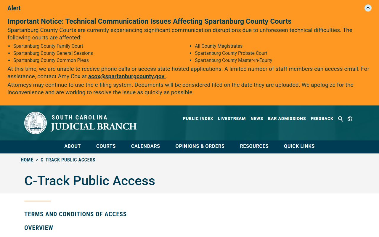 Kershaw County court records appellate public access information