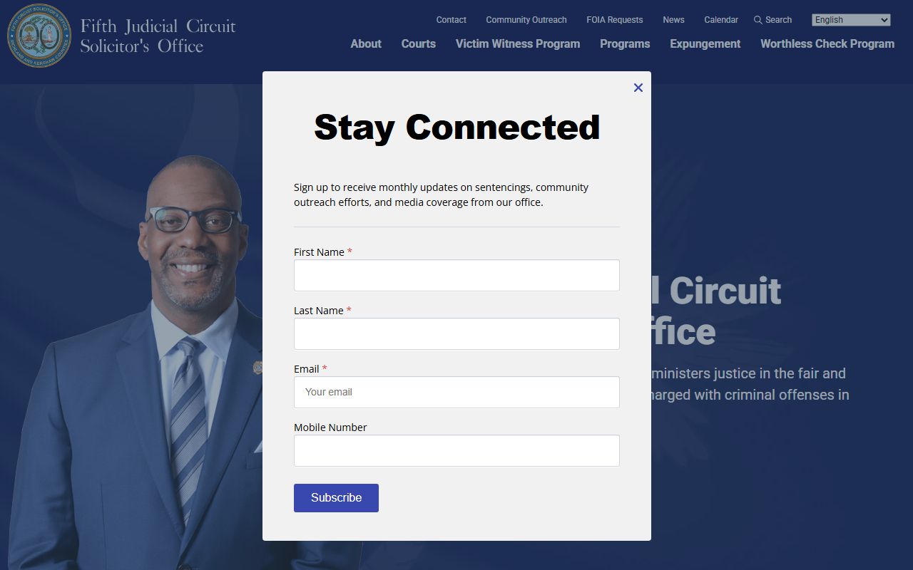 Kershaw County Circuit Court Fifth Judicial Circuit directory