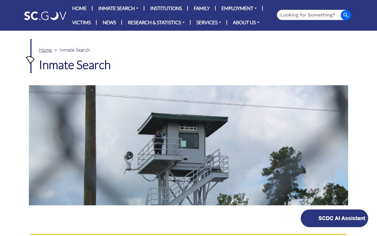 Kershaw County inmate records SCDC inmate search disclaimer