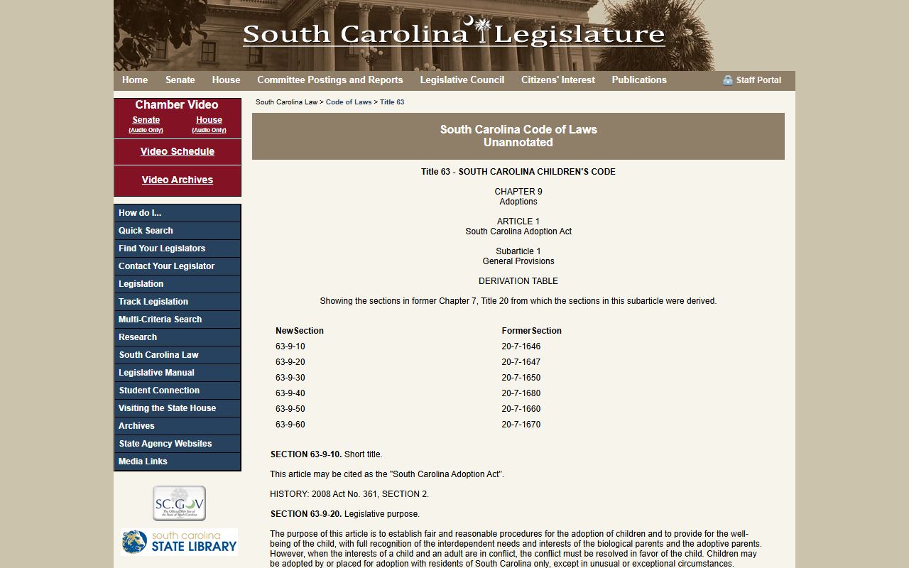 Kershaw County probate records South Carolina adoption confidentiality statute